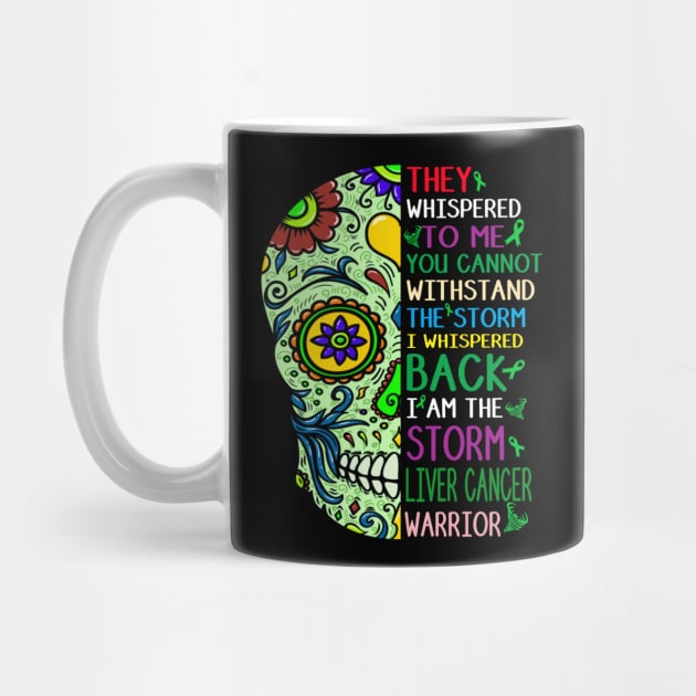 liver cancer skull warrior i am storm by TeesCircle